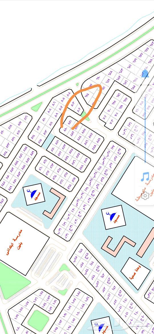 ارض للبيع في مخطط حي الفهد الجنوبي رقم 802