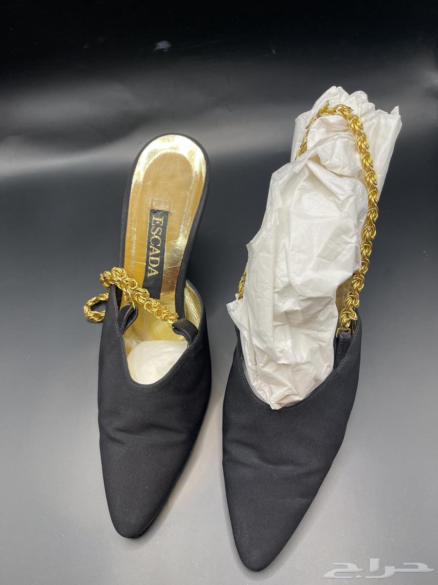 جزمة سهرة اسود اصلية ماركة اسكادا Escada63305924946818111