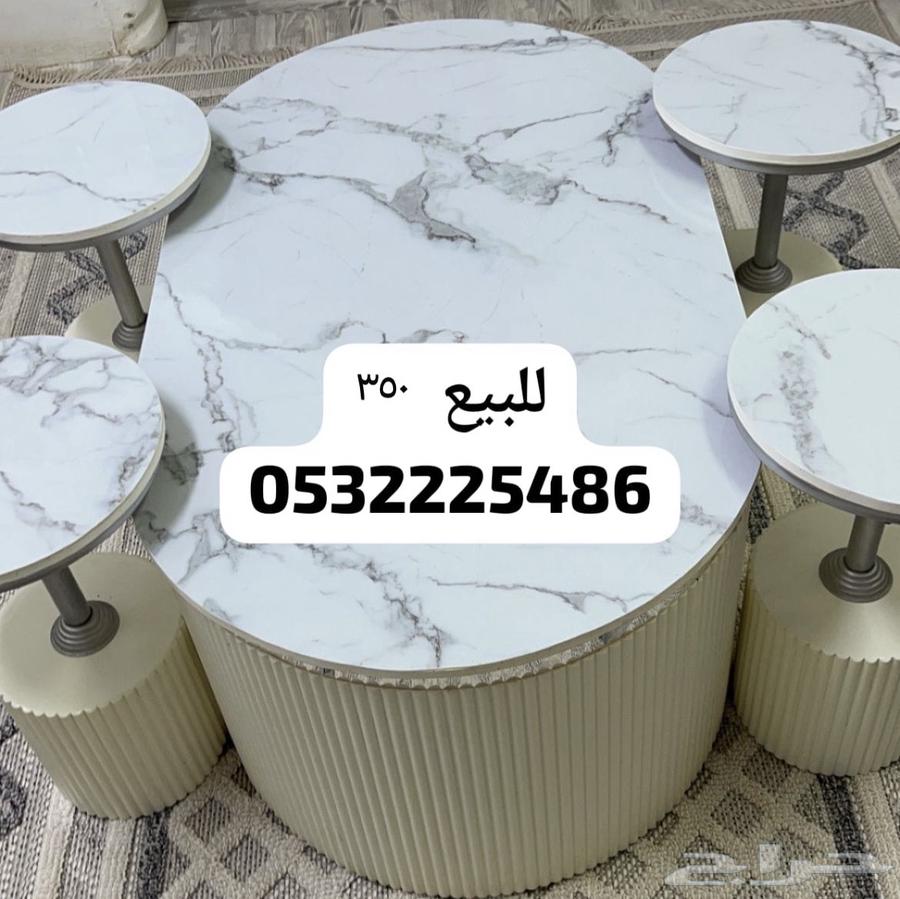 للبيع اثاث طاولات وسرير جديده63304638435073111