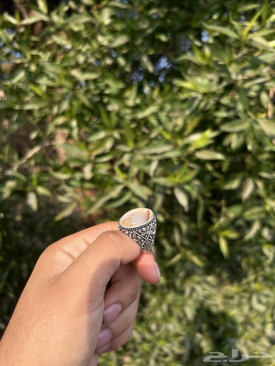 Yemeni snow agate silver 950 ring63298505087875111