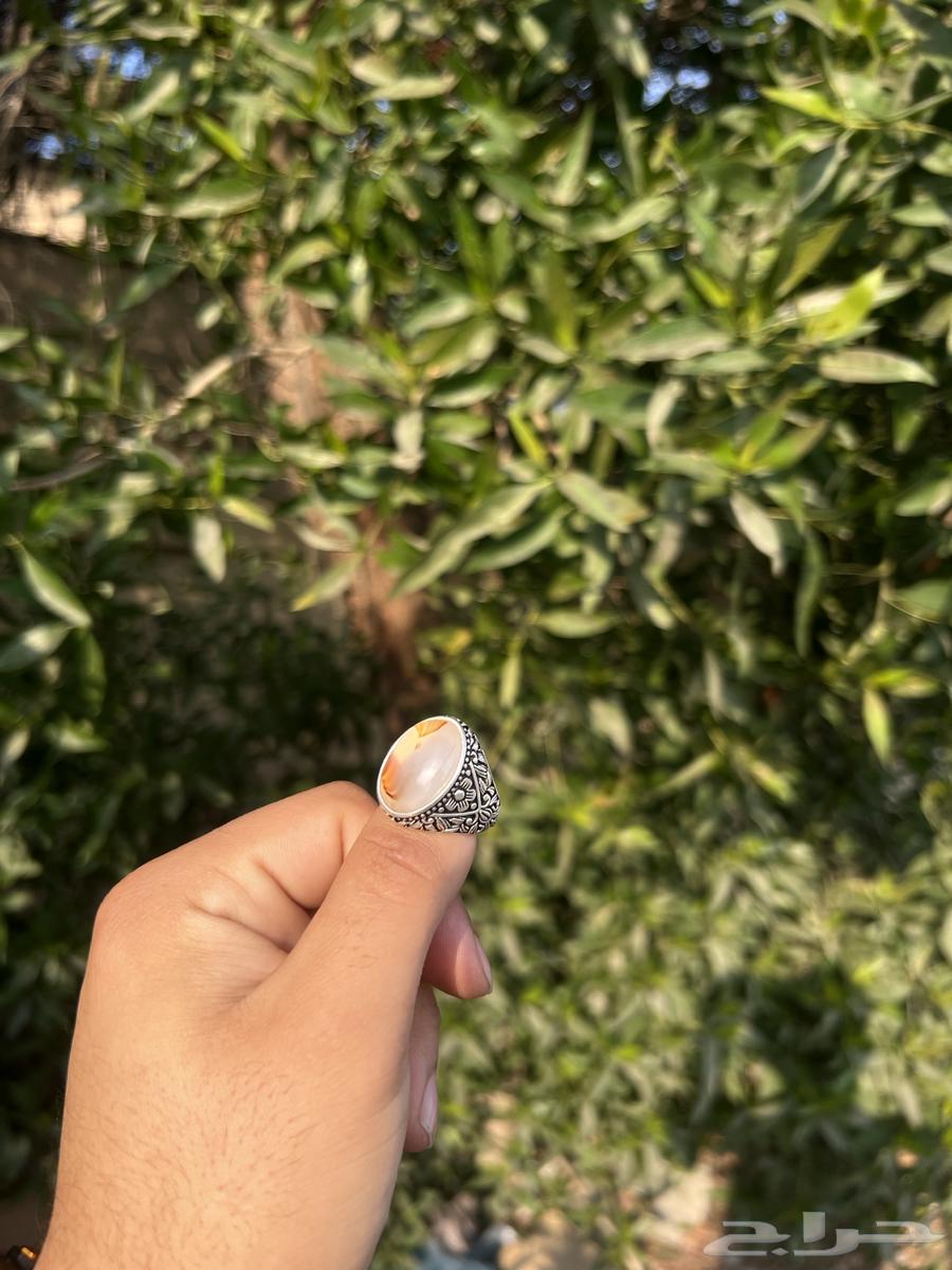 Yemeni snow agate silver 950 ring63298505087875113