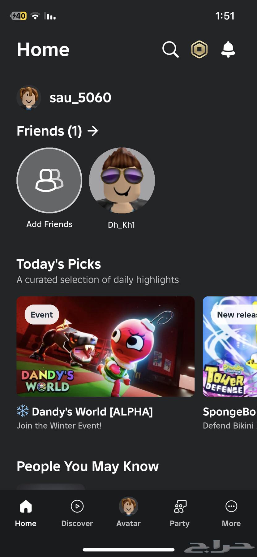 Roblox account with 30 riyals worth of Mike63616160831489113