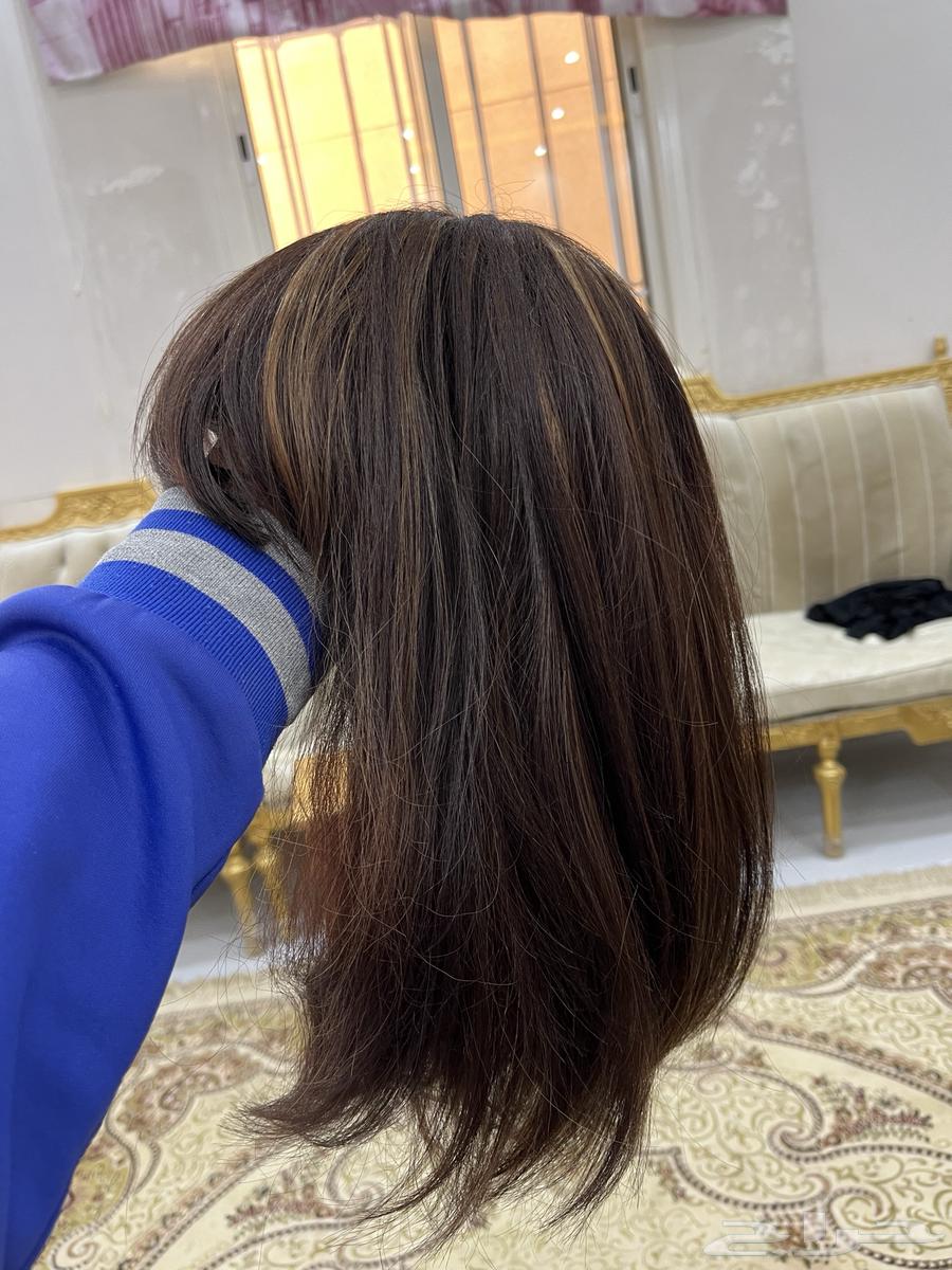 باروكة شعر طبيعي 100  ويوجد مشروك63616165395331112