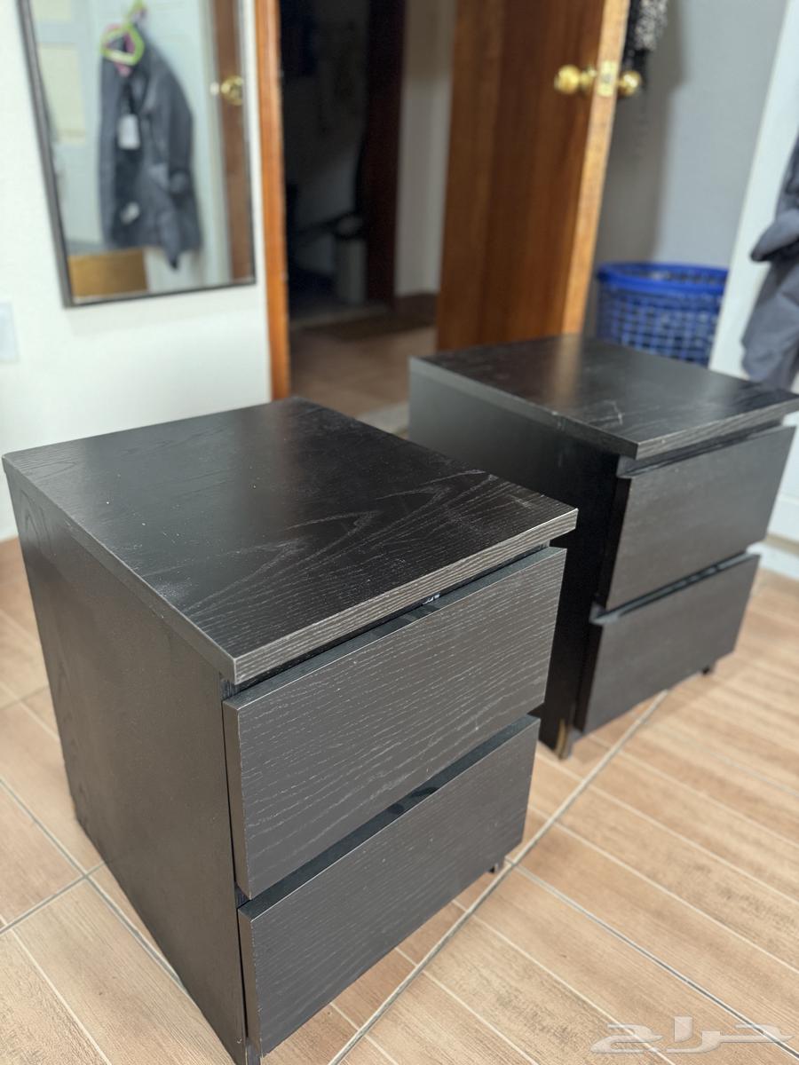 Ikea bed side tables in black63290684772738110