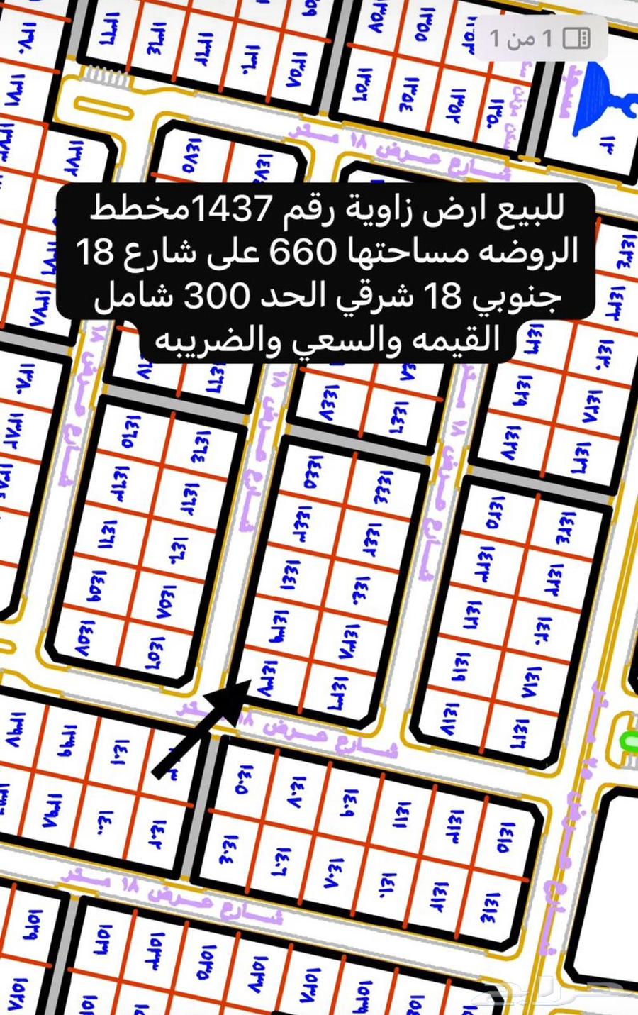 ارض زاويه للبيع نجران مخطط الروضة628893970142751125