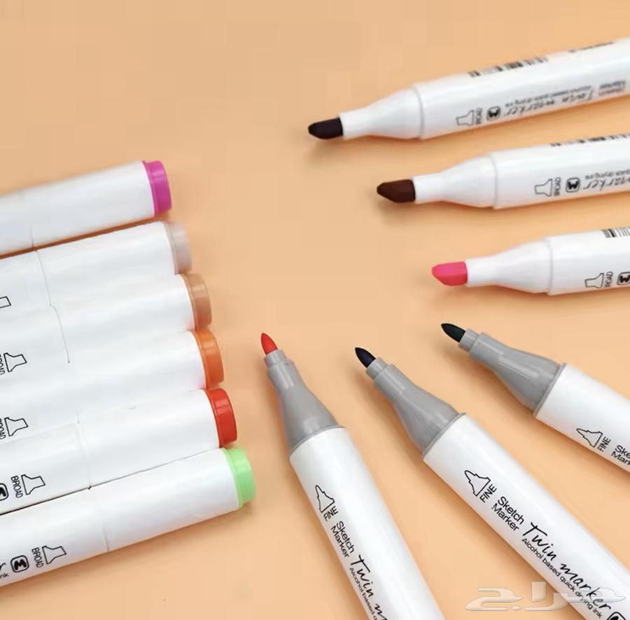 MoKiloo Dual-Ended Drawing Marker Set - 48 Colors for Students and Artists63280744553217113