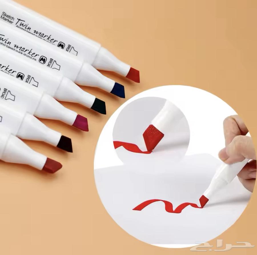 MoKiloo Dual-Ended Drawing Marker Set - 48 Colors for Students and Artists63280744553217114