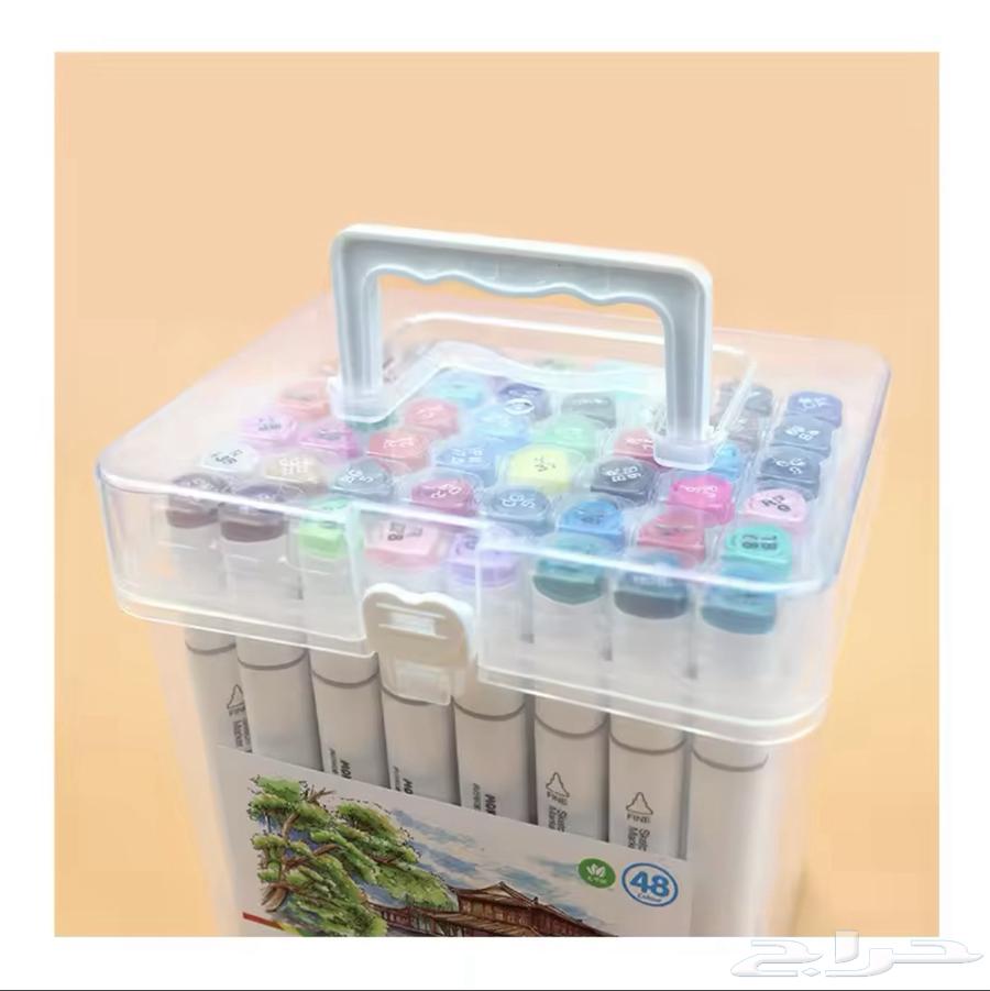 MoKiloo Dual-Ended Drawing Marker Set - 48 Colors for Students and Artists632807445532171113