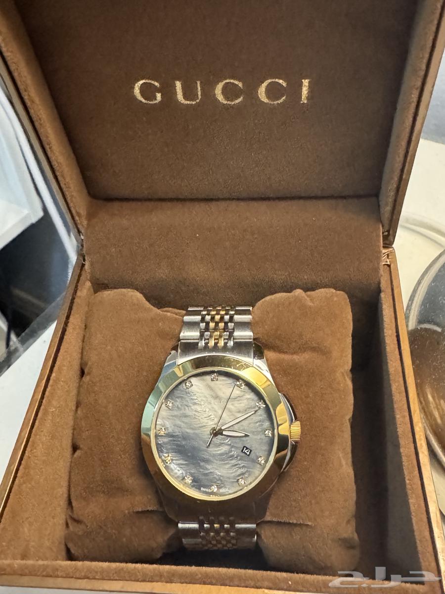 A unique Gucci watch with a mother-of-pearl dial for 350 riyals63275943876737111