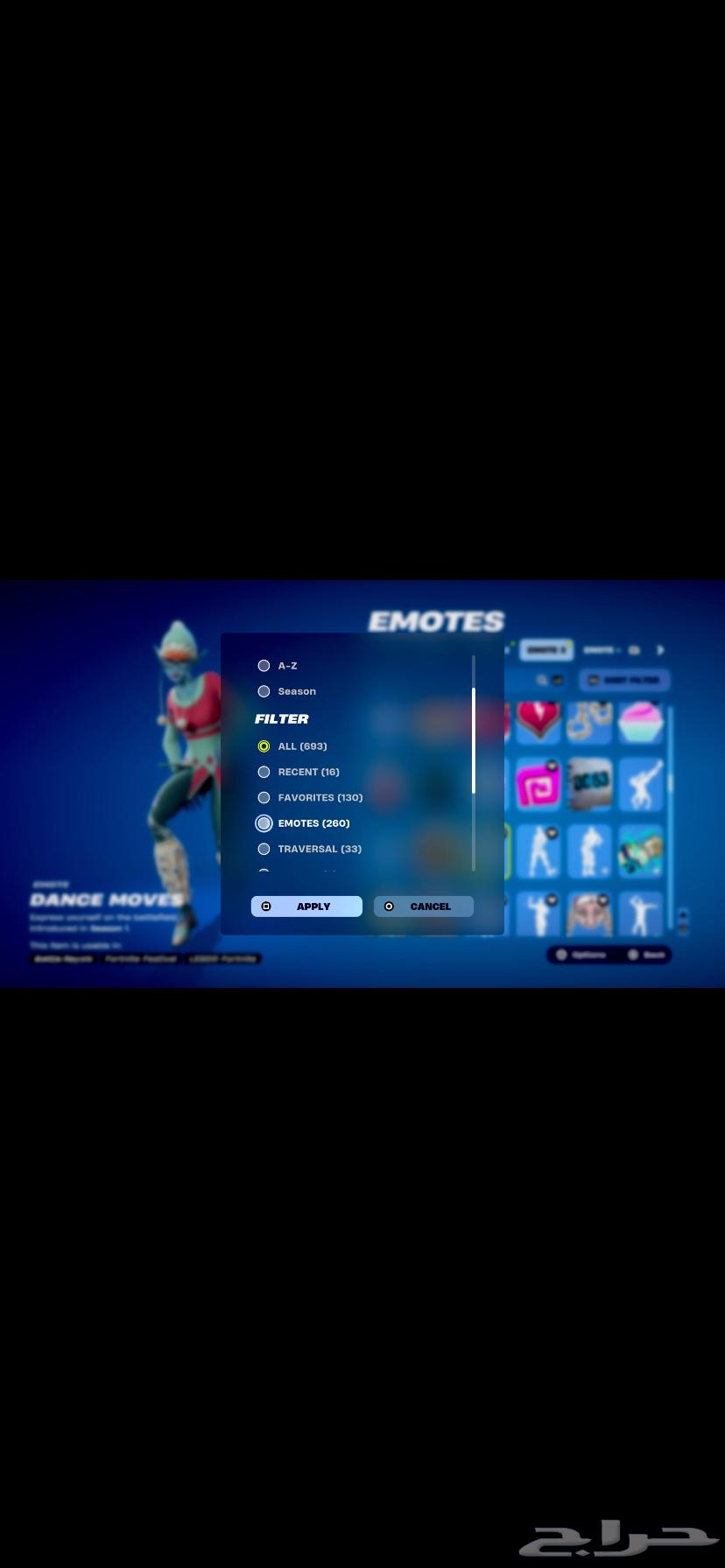 A basic Fortnite account linked to a Sony account that has a child's PS Plus and rare dances.63272025322625111