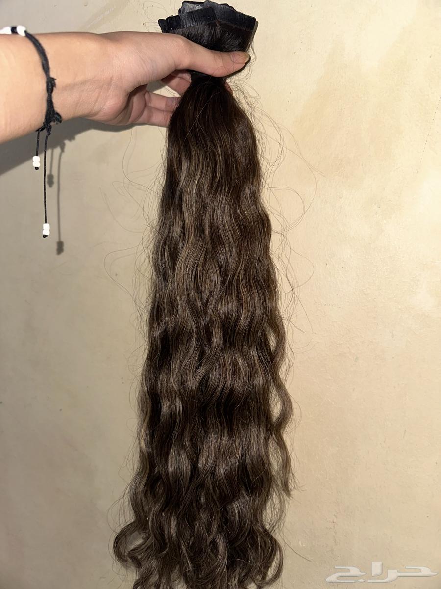 شعر اكستنشن 80 خصله طبيعي100 ب100 كيرلي63264816288001111