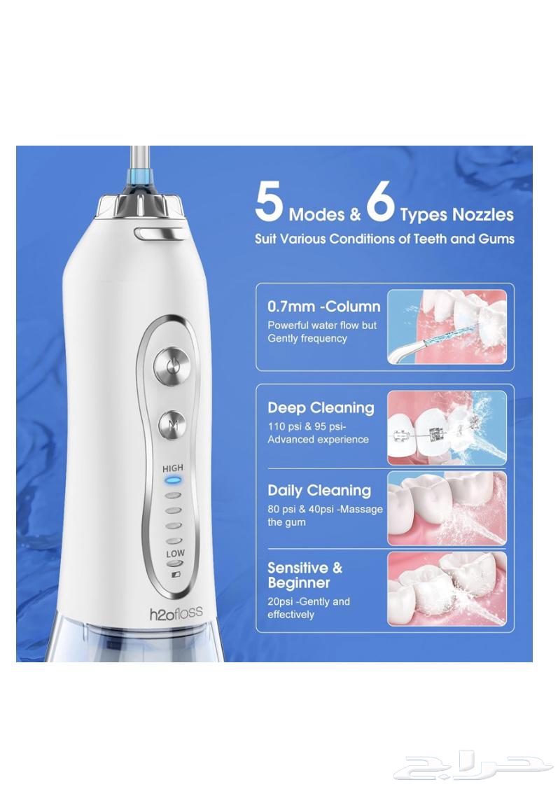 Water flosser device for cleaning teeth and tongue63262069515395111