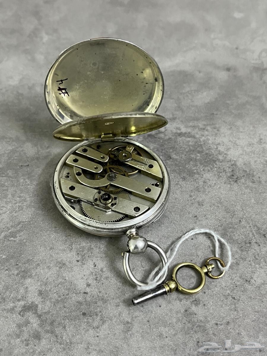 Swiss silver pocket watch with its original key63326938562691114