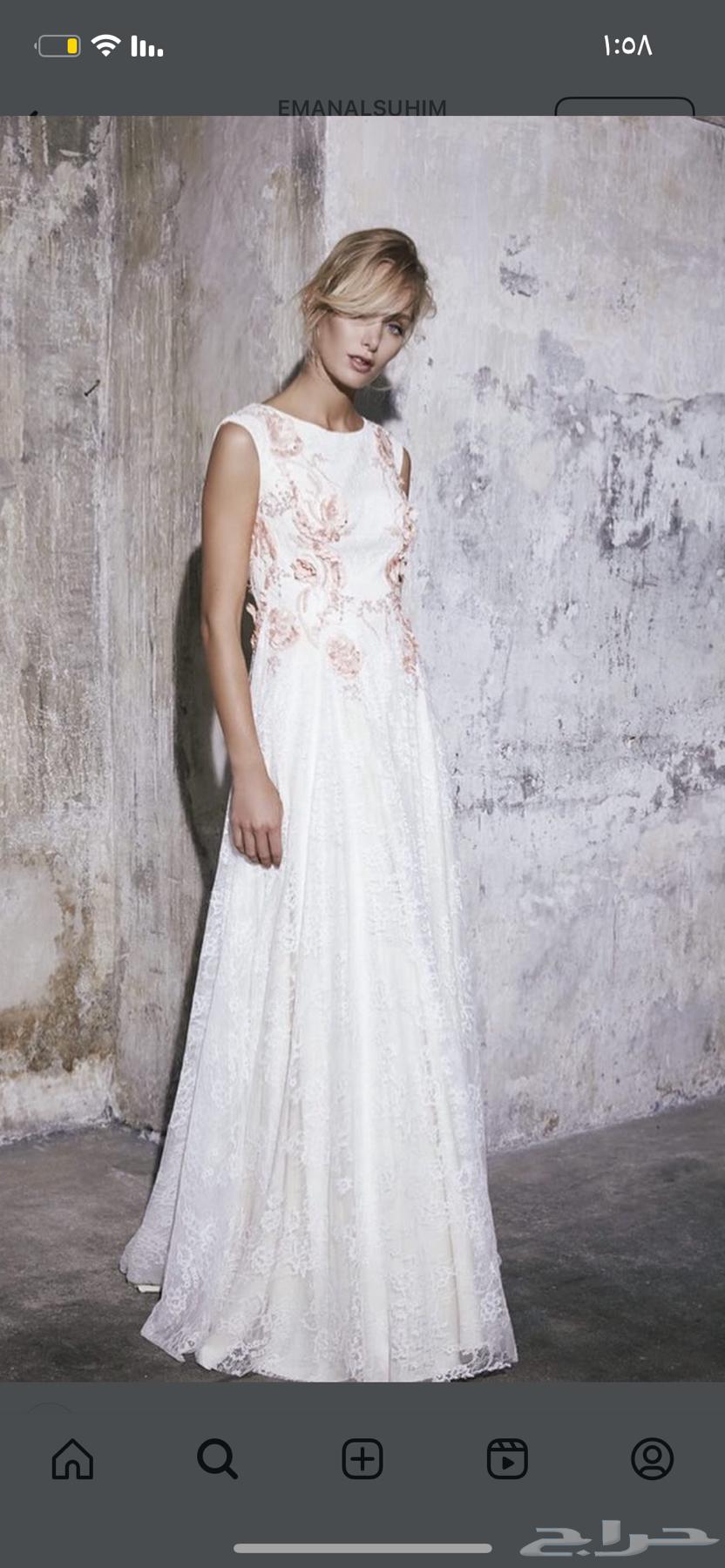 An elegant dress by designer (Eman Al-Sahim), worn once.63260986057603112