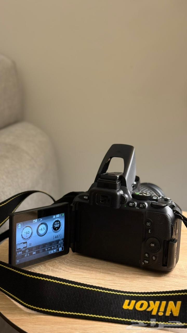 كمرا نايكون D5600 احترافيه مع ثلاث عدسات مع فلاش63250017406722111