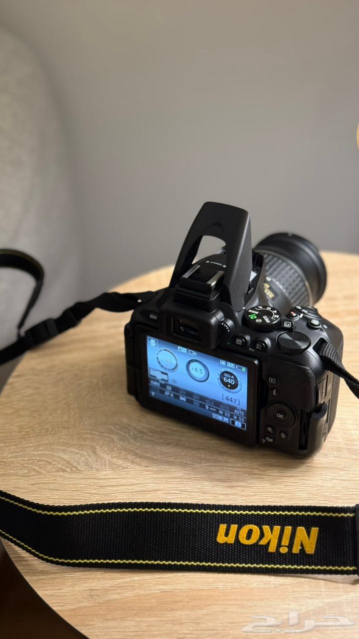 كمرا نايكون D5600 احترافيه مع ثلاث عدسات مع فلاش63250017406722110