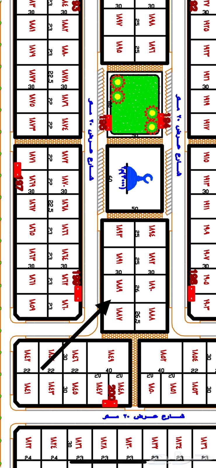 For sale, Al-Hajra Al-Salmaniya land (Plot 121 H), 20 meters south street63008066616322111