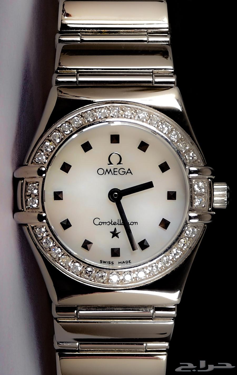 ساعة اوميغا ماي تشويز Omega الماس و صدف نسائيه63246990546050112