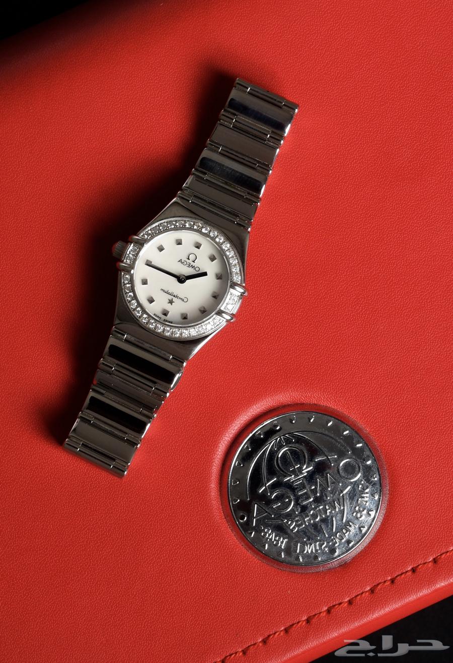 ساعة اوميغا ماي تشويز Omega الماس و صدف نسائيه63246990546050118