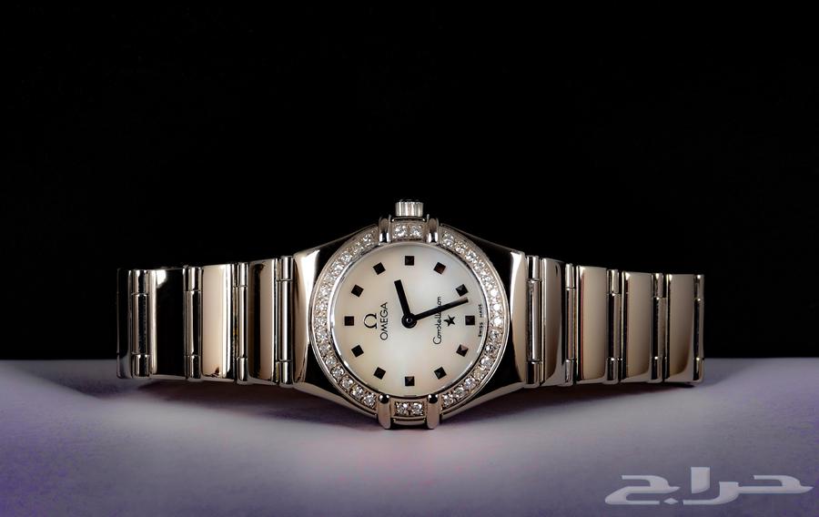 ساعة اوميغا ماي تشويز Omega الماس و صدف نسائيه63246990546050111