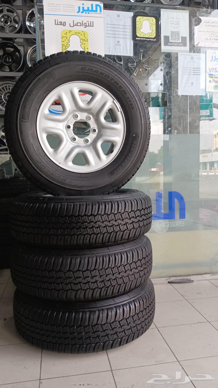 جنوط وكفرات لاندكروز 2022حديد 7 انش مع كفرات الوكالة مقاس1763365174640259111