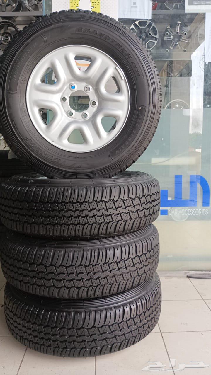 جنوط وكفرات لاندكروز 2022حديد 7 انش مع كفرات الوكالة مقاس1763365174640259110