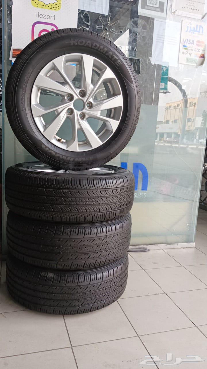 Original alloy wheels and tires set for Tucson, size 17, used original63366205938179110