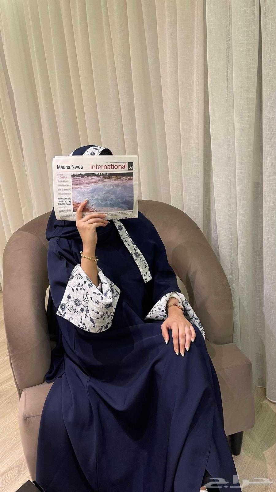 Navy crepe abaya63226482265858114