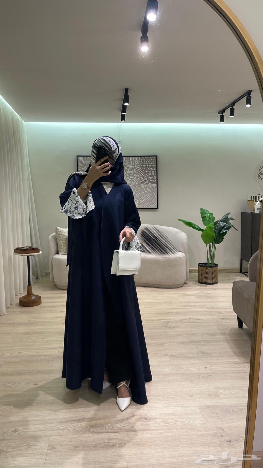 Navy crepe abaya63226482265858111