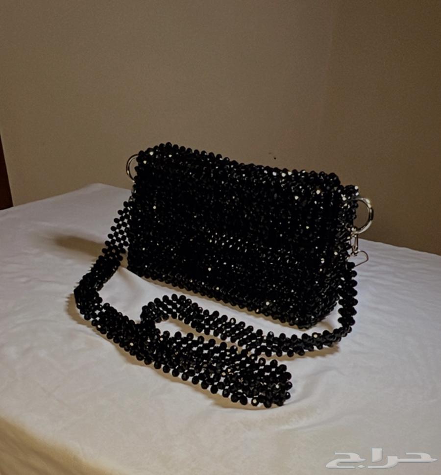 Black crystal beads bags, luxurious handmade work63221566011395112