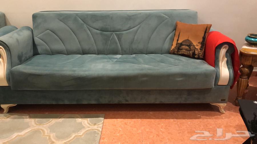 كنب زاوية من ديماس قماش جديد   كنبة لاربعة اشخاص تركة تقلب63222564287874111