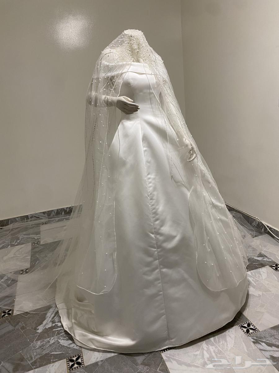 فستان عروس مع طرحه وجيبون63214634975105112