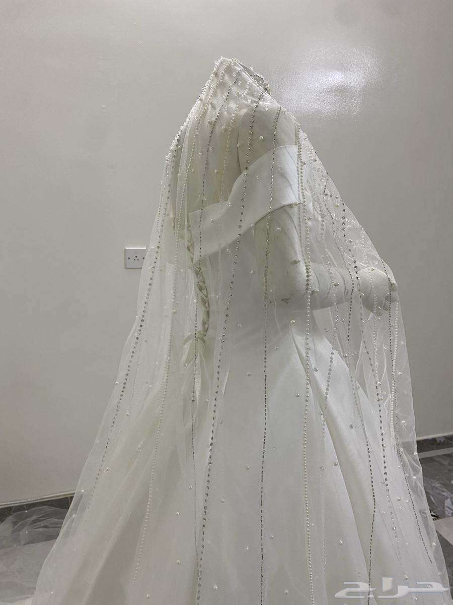 فستان عروس مع طرحه وجيبون63214634975105114