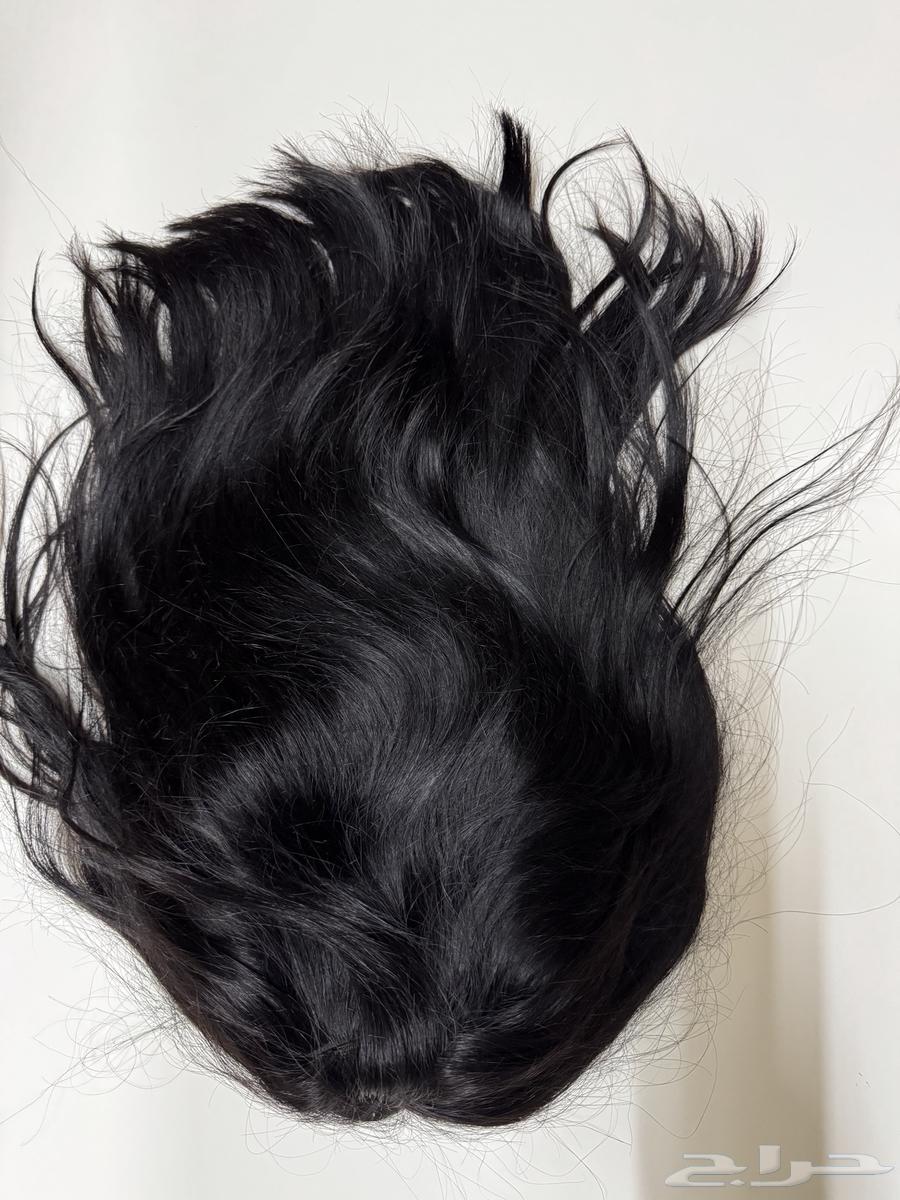 باروكة شعر طبيعيه مع كلبسات وقبعه والغراء ومزيل الغراء63267121365250111