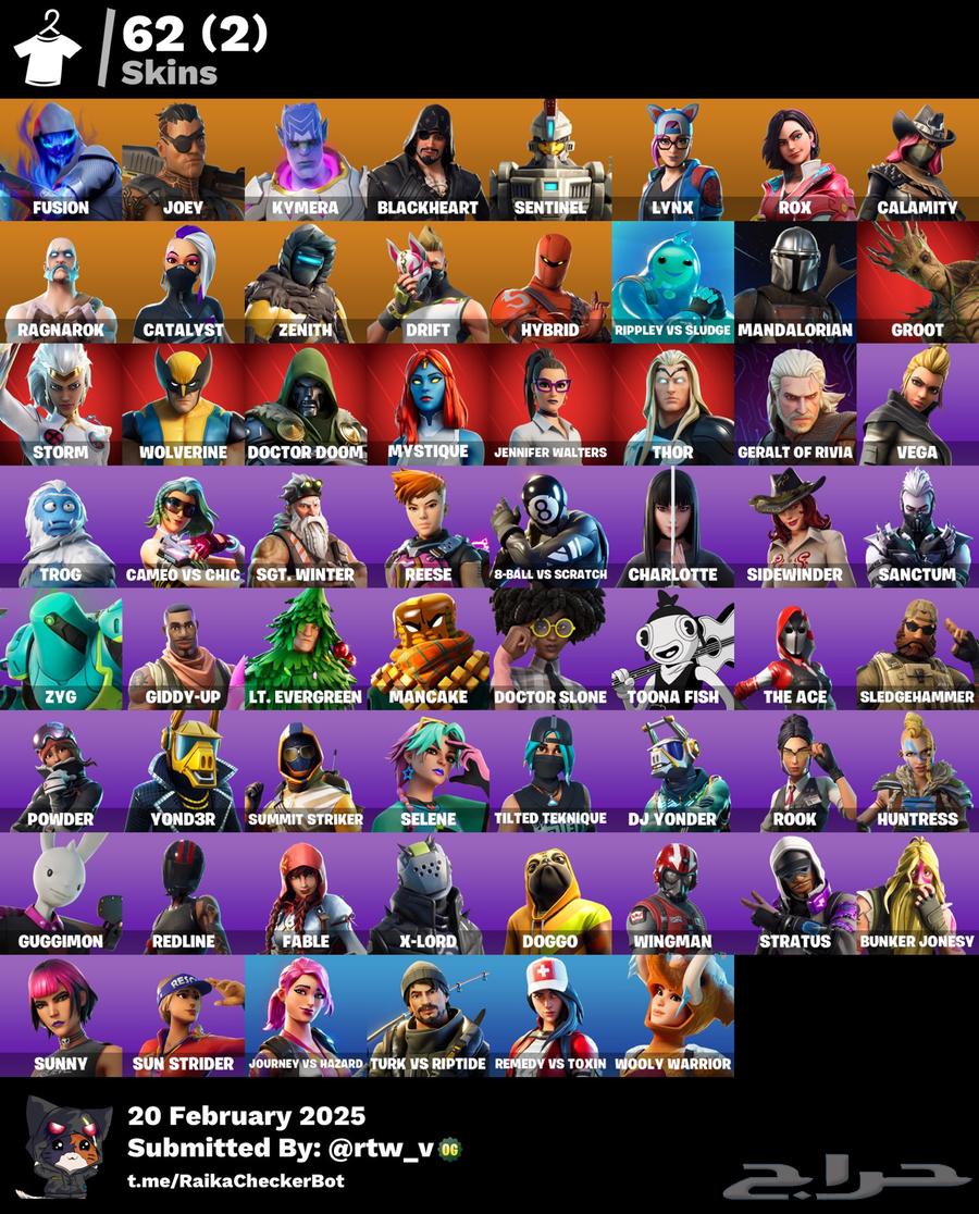 Fortnite account 20 riyals63205591020547112