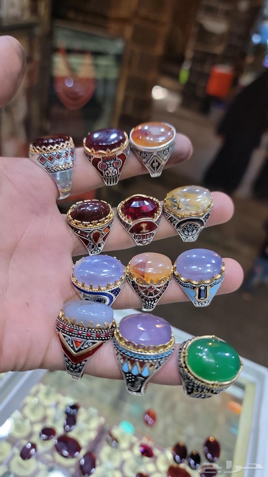 Yemeni agate men's rings631983570516491111