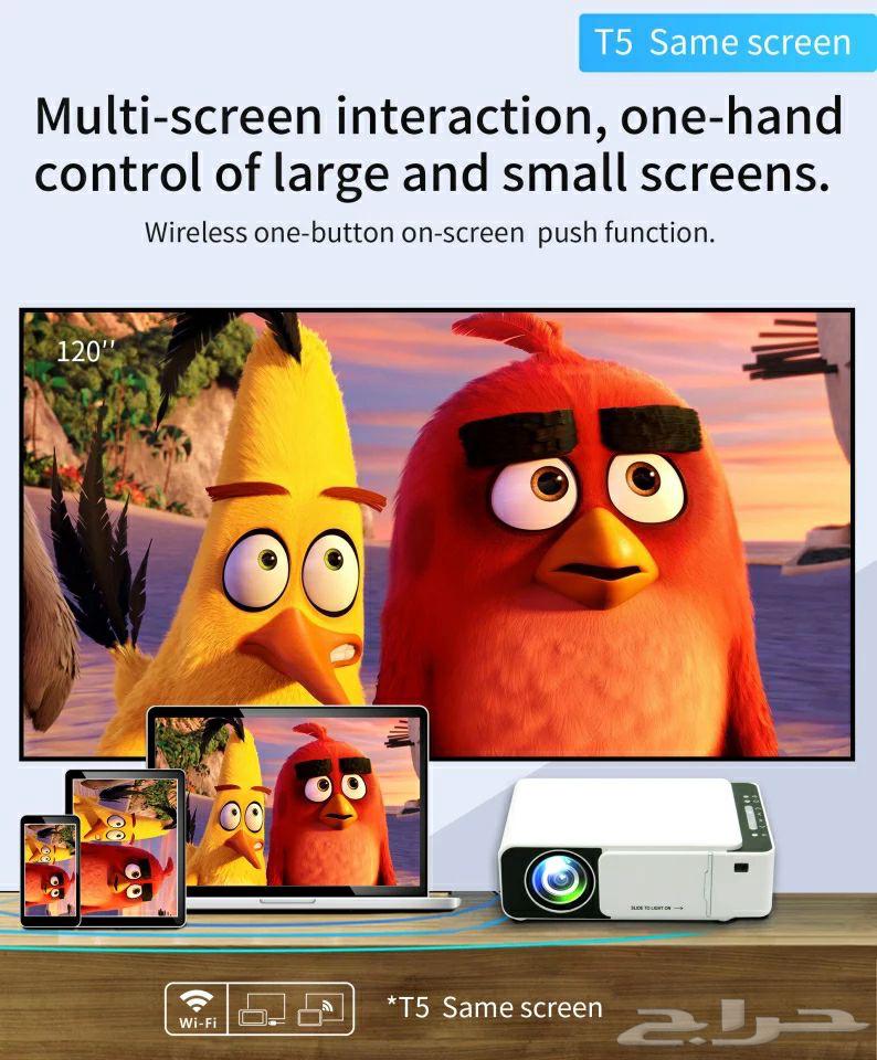 Smart 720p projector that supports connection to iPhone and Android63187922395137114