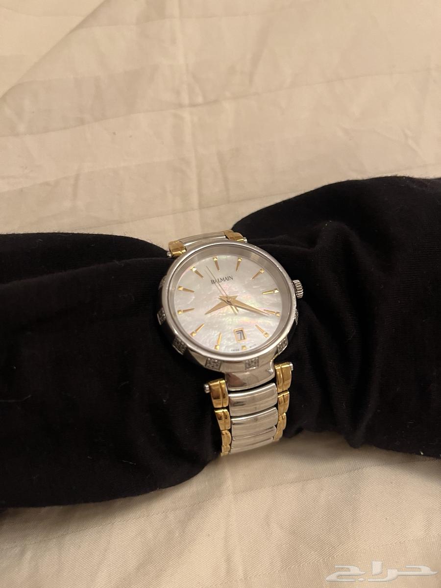 ساعة بالمان أصلية ذهبي وفضي بألماس ميناء لؤلؤ Balmain Watch63177333249411114
