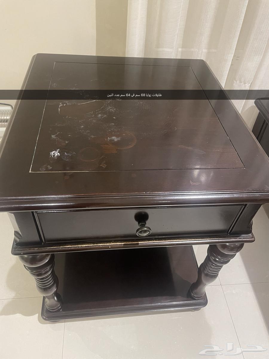 طقم طاولة وسط واثنين زوايا من قطان وأنعم63185458914433111
