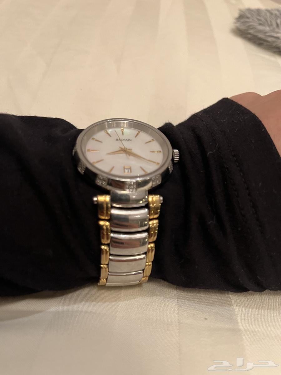 ساعة بالمان أصلية ذهبي وفضي بألماس ميناء لؤلؤ Balmain Watch63177333249411111