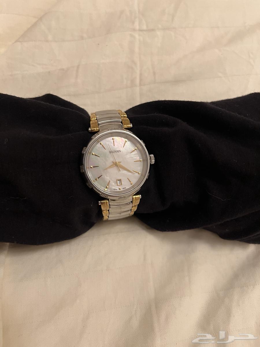 ساعة بالمان أصلية ذهبي وفضي بألماس ميناء لؤلؤ Balmain Watch63177333249411113