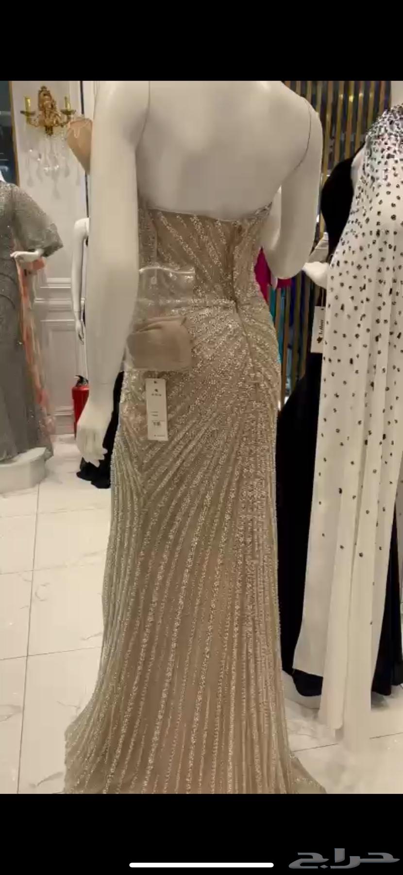 فستان سهرة فخم لون ذهبي موديل جديد63184947288962111