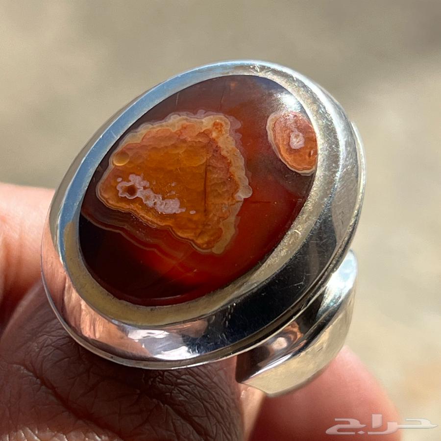 عقيق يماني كرزي زعفراني درجة اولى63177703910273111