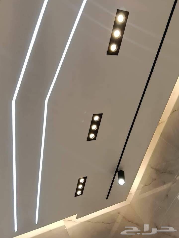 ديكورات الجبس بورد ودهانات والاضاءه63021769321474113