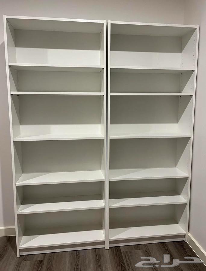 مجموعة رفوف للكتب لونها ابيض من ايكيا63273828614787111