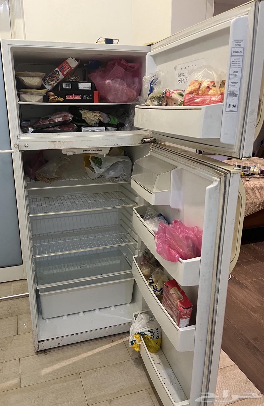 ثلاجة مستعملة للبيع شغلة 100   وباردة الكهرباء 110 فولت63170589682051111