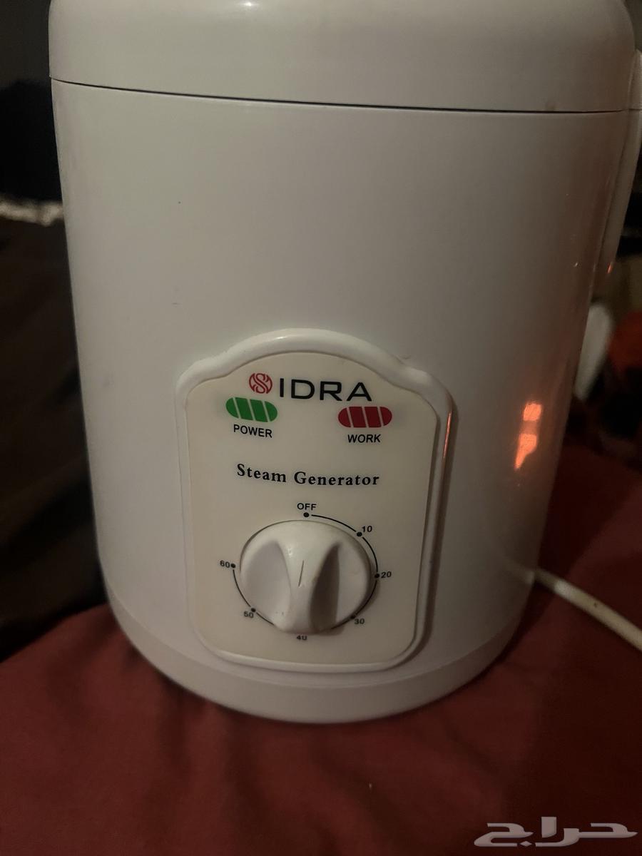 A home steam sauna device priced at 120 riyals, almost new63164082290562111