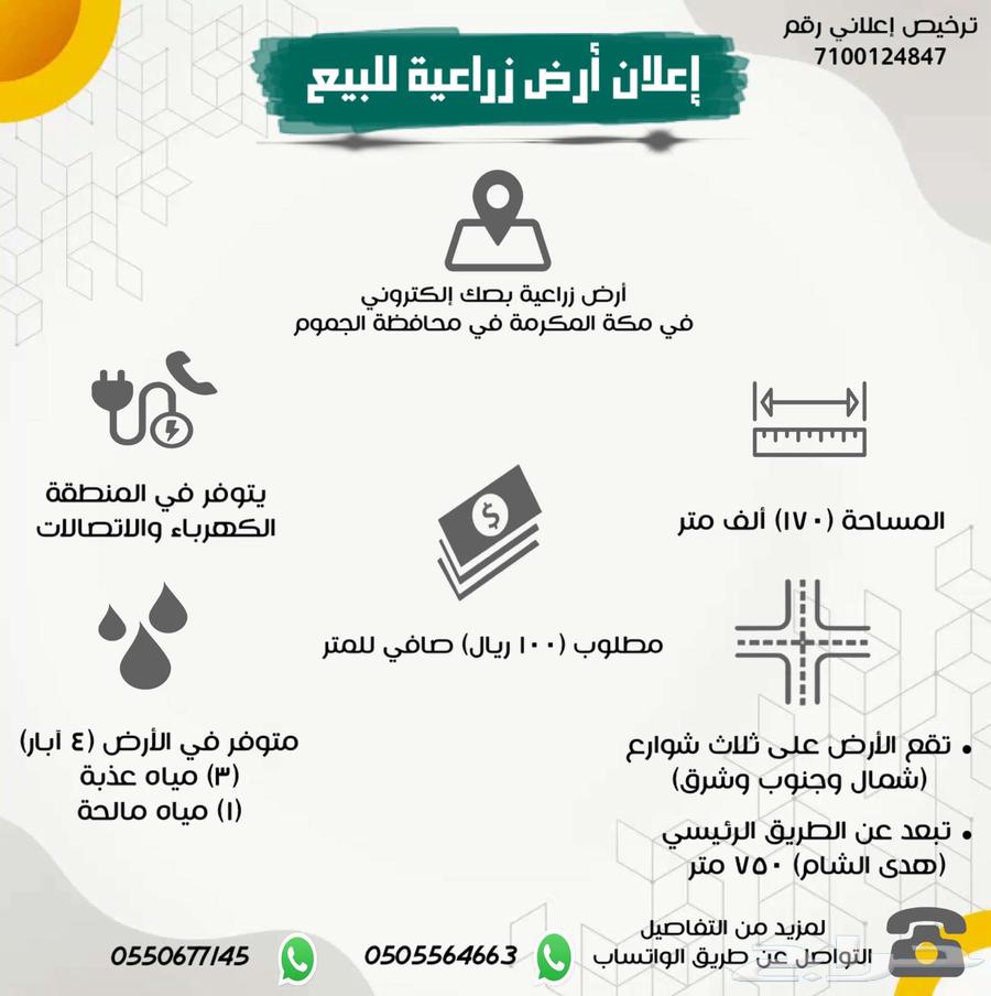 Agricultural land for sale in Al-Jumum Governorate, Makkah Al-Mukarramah63014743876609113