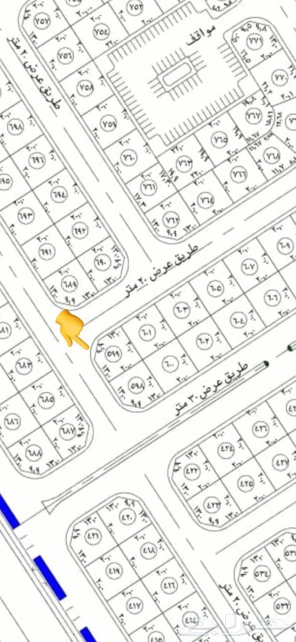 For sale: residential land in Tabuk, north of the university on two streets63016085790977113