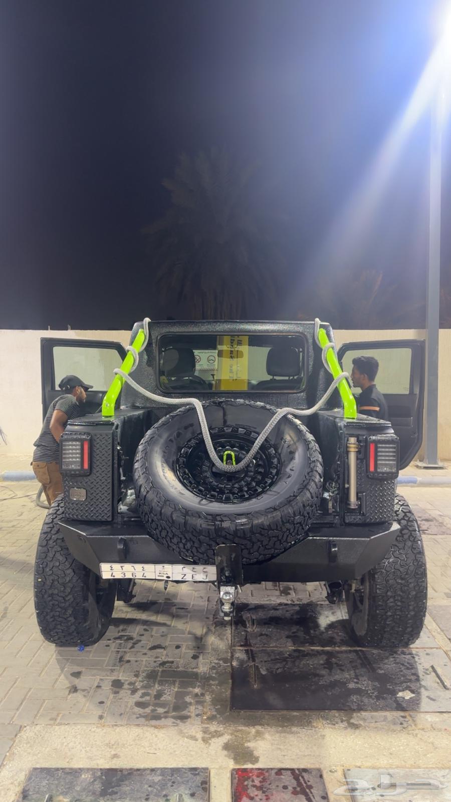 Jeep Wrangler modified with a unique custom modification, you're the owner, and you named it.63215419937666111
